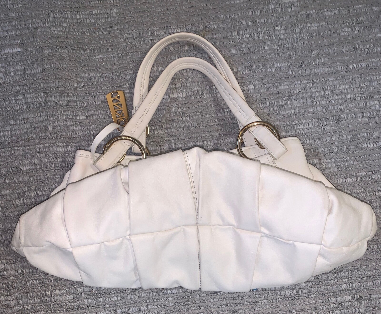 DKNY Shoulder Bag PURSE Large Gold Logo Gem