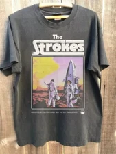 The Strokes Band Graphic 90's Charcoal Short Sleeve Unisex T shirt Reprint