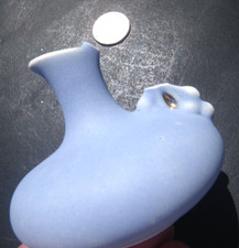 Sea Glass, Small Ceramic Bottle or Pouring Jug with Beautiful Blue Glaze
