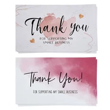 Wrapables Thank You Card Inserts, Appreciation for Small Business, Weddings