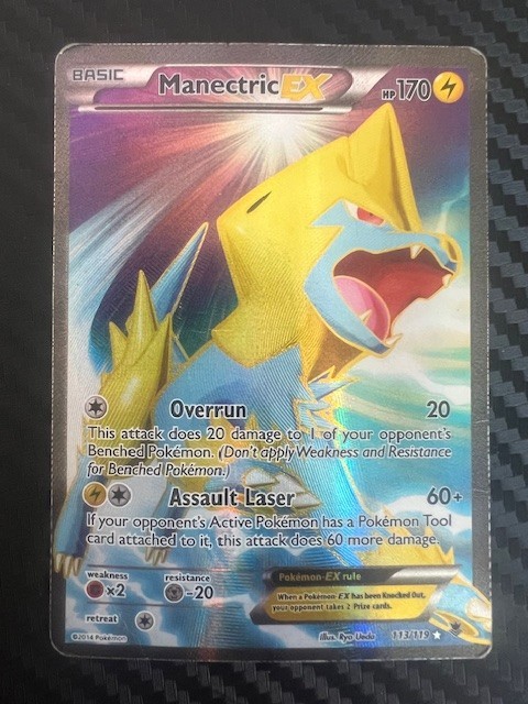 Pokémon TCG Manectric EX Phantom Forces 113/119 Holo Full Art DMG
