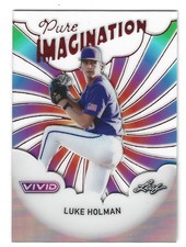 2025 Leaf Vivid Luke Holman Pure Imagination Base PB-46 Red Clear 1/1
