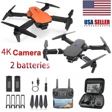 Drone 2026 4K HD Dual Camera WiFi FPV RC Foldable Quadcopter  2 Batteries