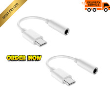 2Pcs USB-C Type C to 3.5mm AUX Headphone Jack Adapter For iPhone 17 16/Android
