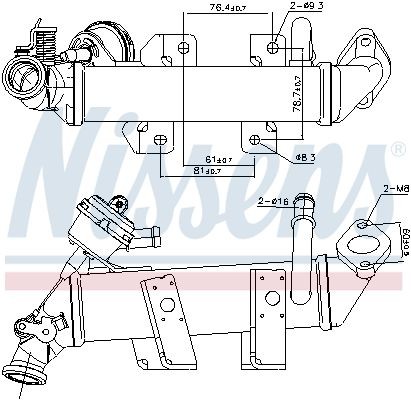 Nissens KüHler, AbgasrüCkfüHrung 989287 FüR Renault-image