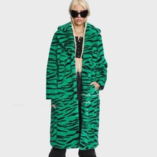 Faux Fur Coat Tiger Leopard Print