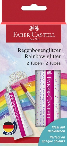 FABER-CASTELL Glitzer-Gel Regenbogen 2 Tuben à 12 Ml-image