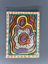 ACEO Original Colorful Drawing 3.5”x2.5” by Miss Rina of Studio MRAO