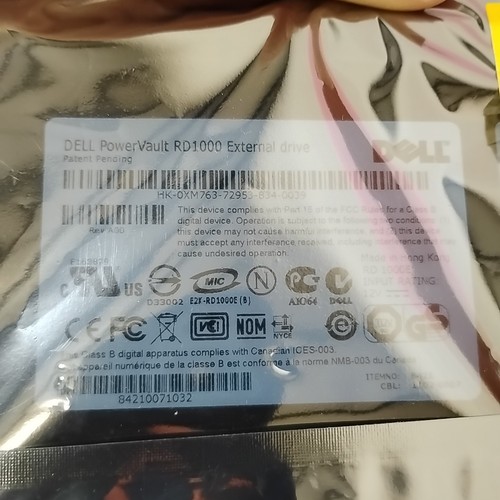 Dell PowerVault RD1000 External Data Cartridge Drive Tape Drive 0XM763 - Picture 3 of 3