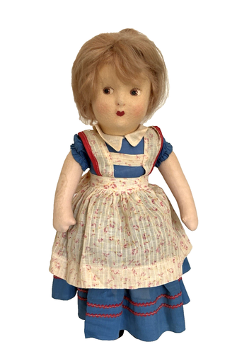 Vintage 1930's Alexander 15" All Cloth Tagged "Jo" Little Woman All Original