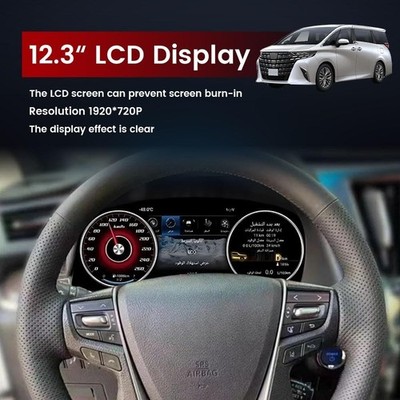 Digital LCD Dashboard Instrument Cluster Speedometer For Toyota Alphard 2015-18