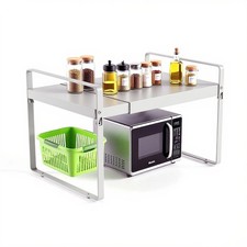 Expandable Cabinet Shelf Organizer 14-25 Inch Adjustable Length, 9" Wide 2-Ti...