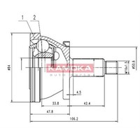 Kamoka Gelenksatz Antriebswelle Radseitig FüR VW Polo 9N_ Skoda Fabia I 6Y2