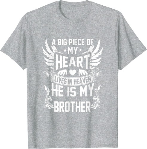 Brother My Angel shirt in memory of brother In Heaven T-Shirt Hoodie - Picture 7 of 16
