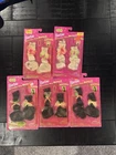Lot Of 5 NRFB Vintage 1994 Cut & Style Barbie Blonde Brunette Hair Extension Set