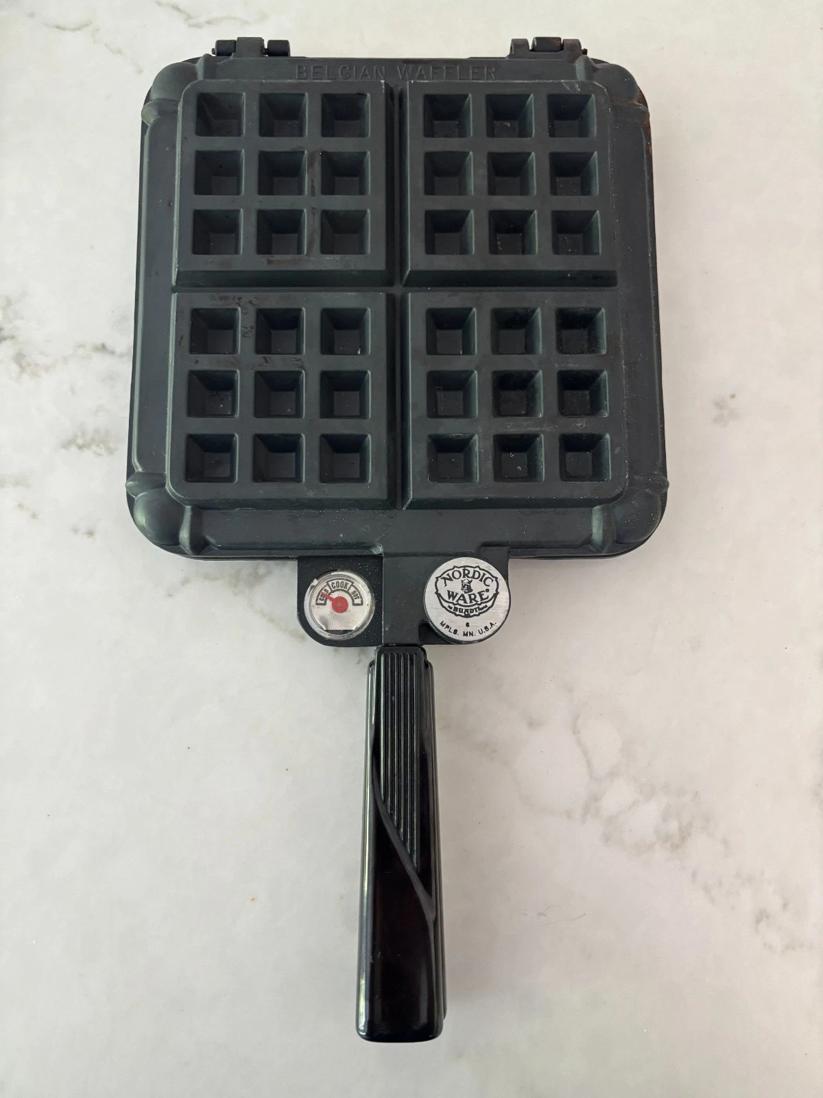 Vintage Nordic Ware #15000 Belgian Waffler waffle Iron Stove Top Camping Outdoor