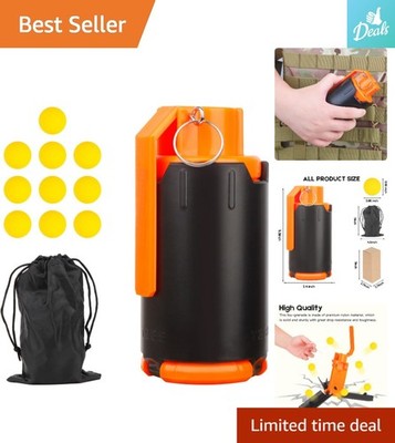 Lightweight Orange Toy Grenade with Release Pin & Foam Balls for Energetic Kids