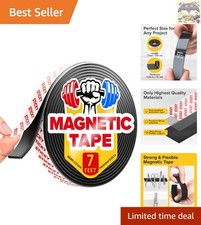 7 Feet Super Adhesive Magnetic Strip - Perfect for Crafts Home Organization