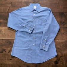 Brooks Brothers 1818 Regent Fit Light Blue Non-Iron Cotton Dress Shirt 15-2/3
