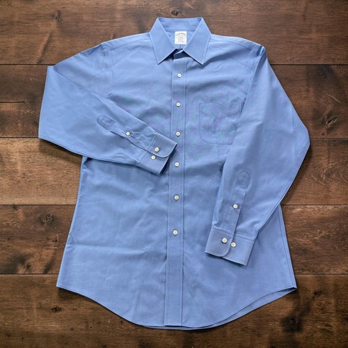 Brooks Brothers 1818 Regent Fit Light Blue Non-Iron Cotton Dress Shirt 15-2/3
