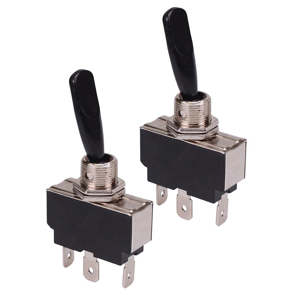 2 x On-On Blade Paddle 12mm Toggle Switch SPDT 10A 250VAC