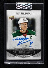 2019-20 Upper Deck Clear Cut Embedded Endorsements 69/99 Mikko Koivu Auto 0c3