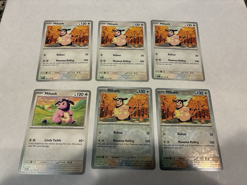 Lot Of 6 Militank Pokemon Cards