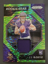 2024 panini prizm jj mccarthy Rc Green Pulsar Relic VIKINGS