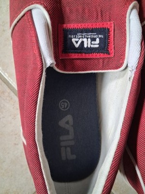 FILA Herren Sneaker Slip-On Low Top Freizeit Rot/Weiß ohne Muster EU 45