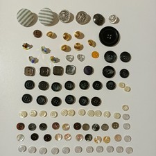 Lotto 93 Bottoni Vintage Madre Perla Plastica Metallo Vetro 