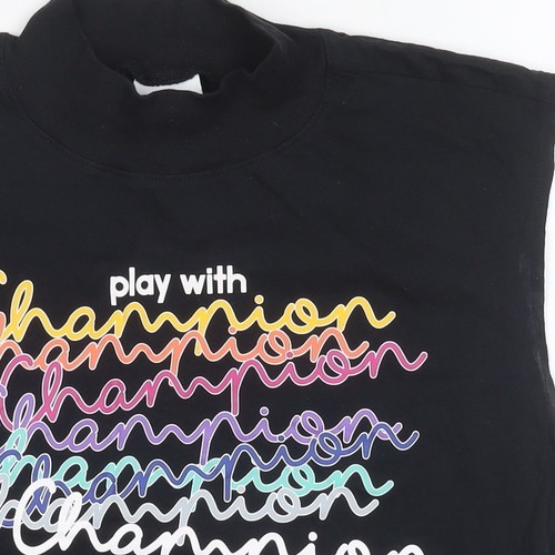 Champion Black Unisex Tank S - Mock Neck Jersey Basic - Picture 8 of 12