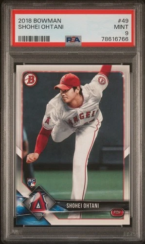 2018 Bowman Shohei Ohtani #49 (RC) PSA 9 Mint Los Angeles Angels