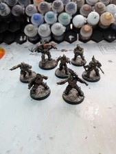 Warhammer 40k, Necromunda, Goliath Gang, 6 Gangers, 1 Stimmer, Painted
