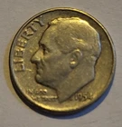 1954 Roosevelt Dime 90% Silver BU US Coin j5-1