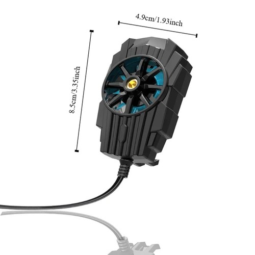 Turbo Hurricane Phone Cooling Fan USB Charging Cable Game Cooler Mobile Phone - Picture 2 of 6