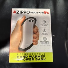 ZIPPO Heatbank 9s Rechargeable Hand Warmer Power Bank Silver New NIB