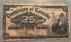1900 Dominion of Canada 25 Cents - Canadian Fractional Currency – Circulated — photo 1