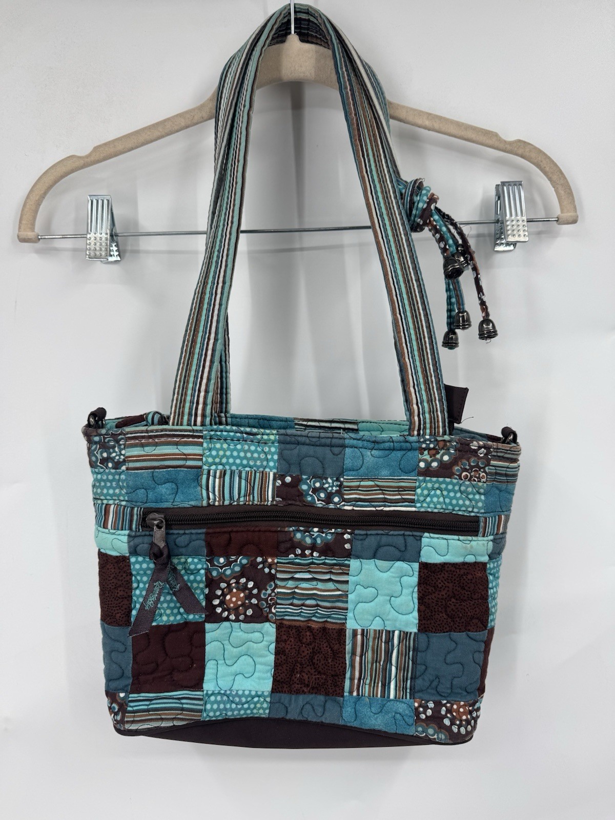 Donna Sharp Patchwork Shoulder Bag Blue Colorful … - image 11