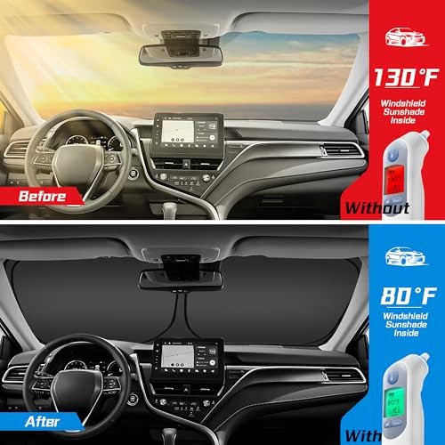 Windshield Sun Shade Custom Fit Foldable for Cadillac Lyriq Electric 2023-2025 - Picture 2 of 7