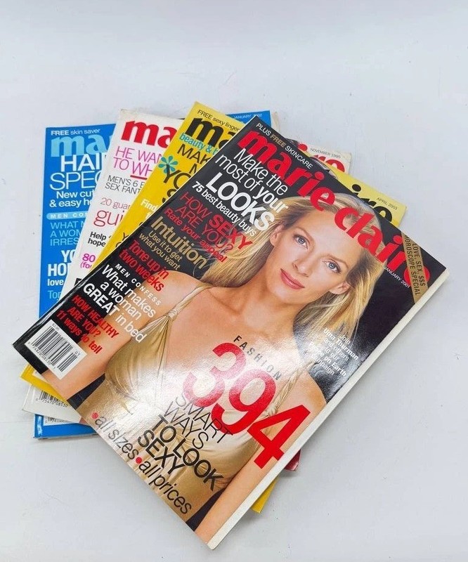 Marie Claire Magazine Lot Of 5 Fashion Women's Magazines 1995-2003 6 Lb