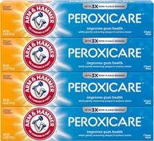 ARM  Hammer Peroxicare Toothpaste   Clean Mint Flavor   6 oz Tubes   Pack of 4