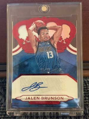 2018-19 Panini Crown Royale Jalen Brunson Red /99 Rookie Auto #CR-JBS Finals MVP