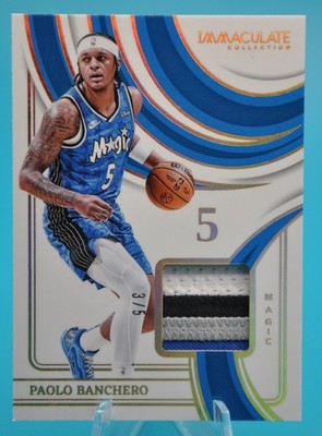 2023-24 Immaculate Collection Paolo Banchero Jersey Number Patch Relic /5 SSP