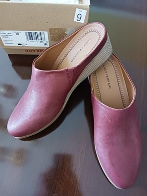 Lucky Brand Lady's Mule ''LaPaloma''  Wedge Heel,  Henna, size 9M NIB.  REDUCED!