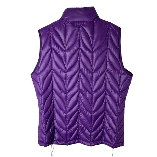 Eddie Bauer Womens Goose Down Puffer Vest XL Purple Full Zip Up Pockets 700 Fill - Picture 4 of 8