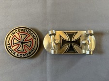 Two Vintage Independent Trucks Belt Buckles