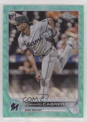 2022 Topps Chrome Aqua Wave Refractor 188/199 Edward Cabrera #64 Rookie RC 08i4
