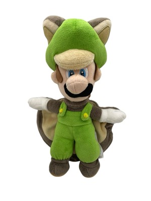 Little Buddy Super Mario Flying Squirrel Luigi 10'' Figure Stuffed Plush Toy