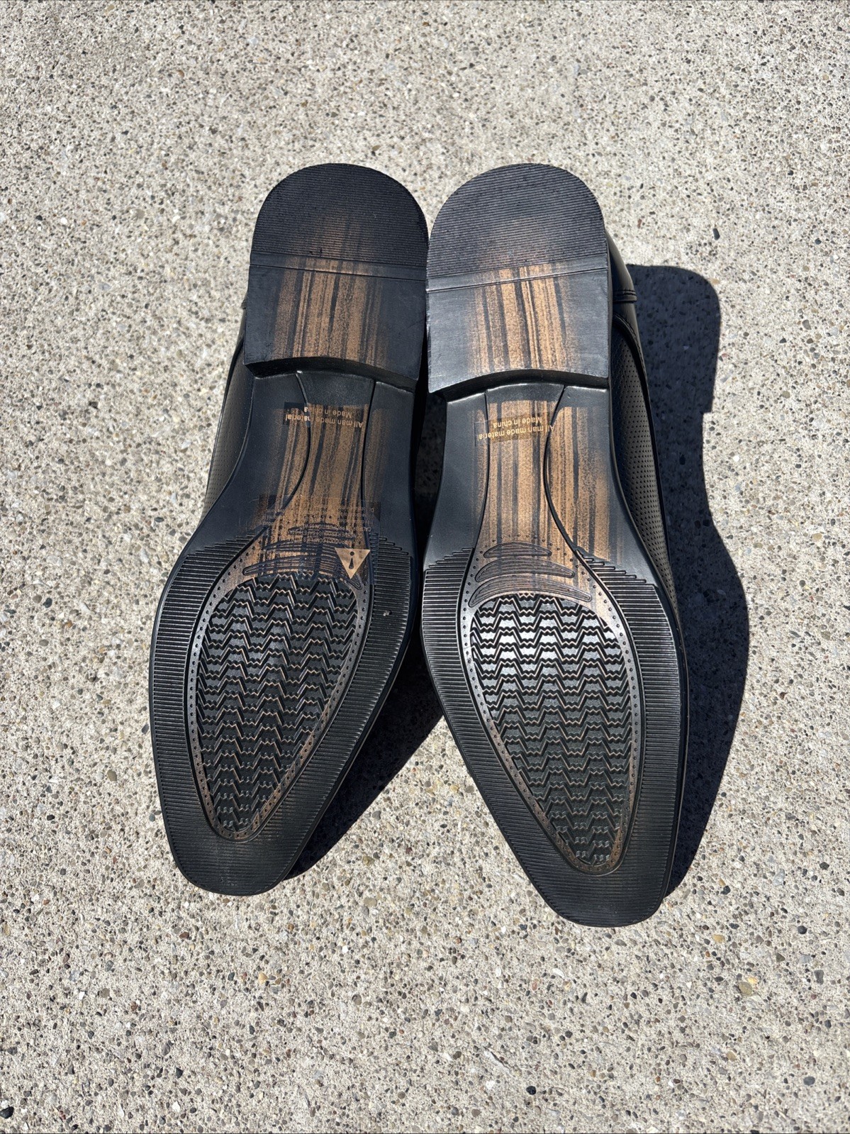 SAOLA Henry Ferrera Derby scarpe eleganti Oxford nere uomo punta quadrata taglia 10 ottime