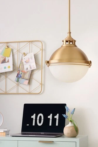 Hinkley Lighting 4834 Fletcher 2 Light 14"W Pendant - Brass - Picture 7 of 9